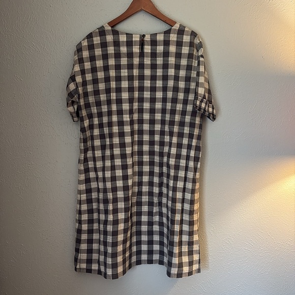 People Tree Organic Cotton Blue Plaid Dress - Picture 5 of 5